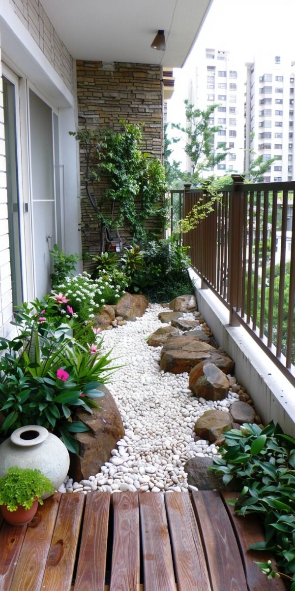 Tiểu cảnh ban công chung cư đẹp - zions
